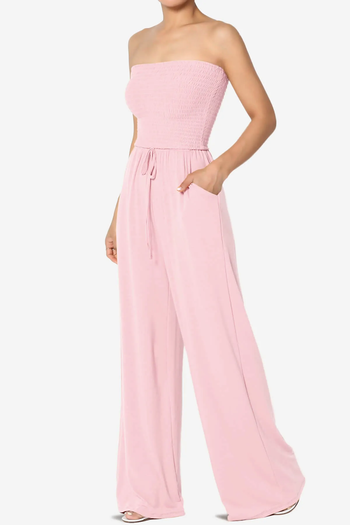 Jaklin Strapless Wide Leg Jumpsuit