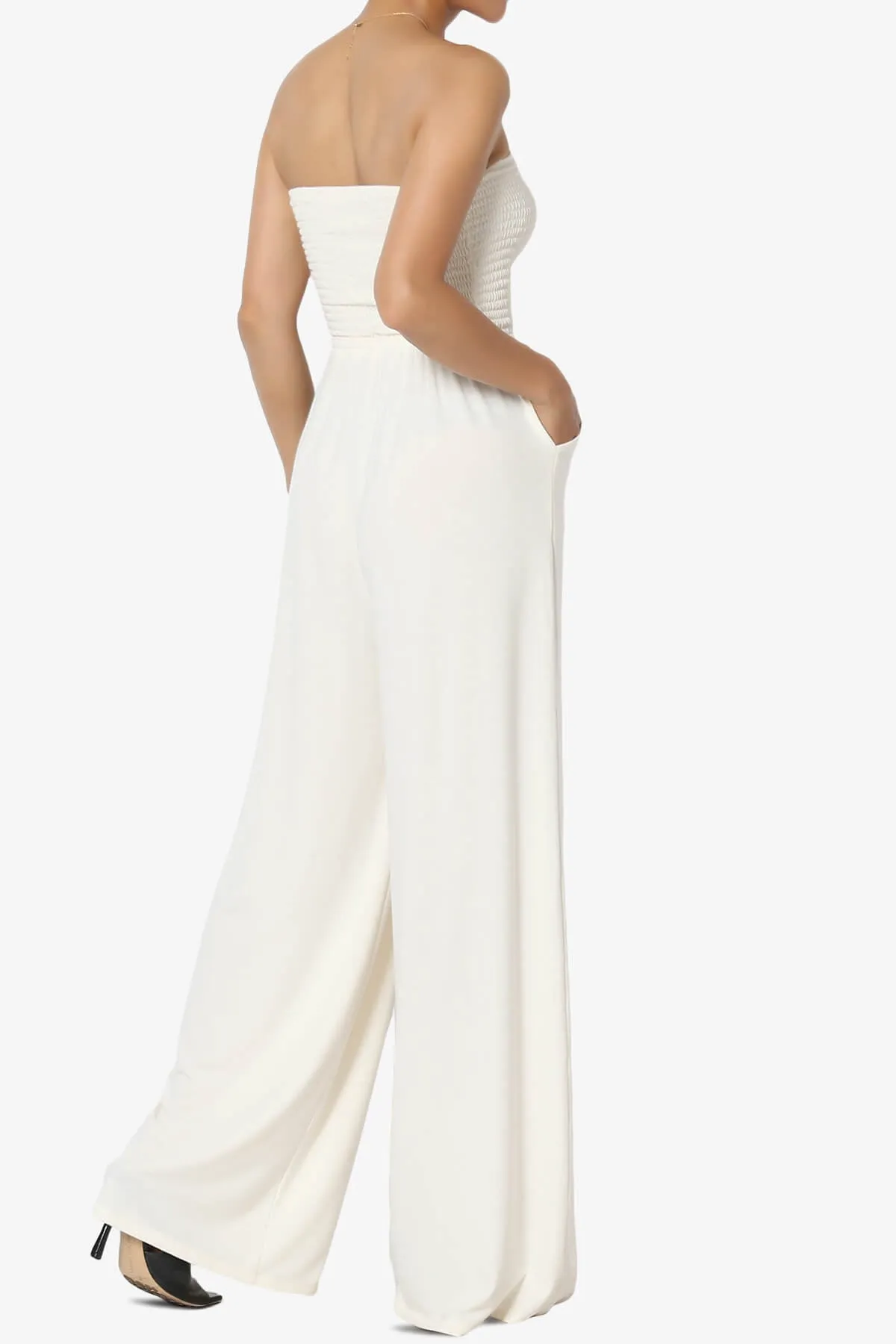 Jaklin Strapless Wide Leg Jumpsuit