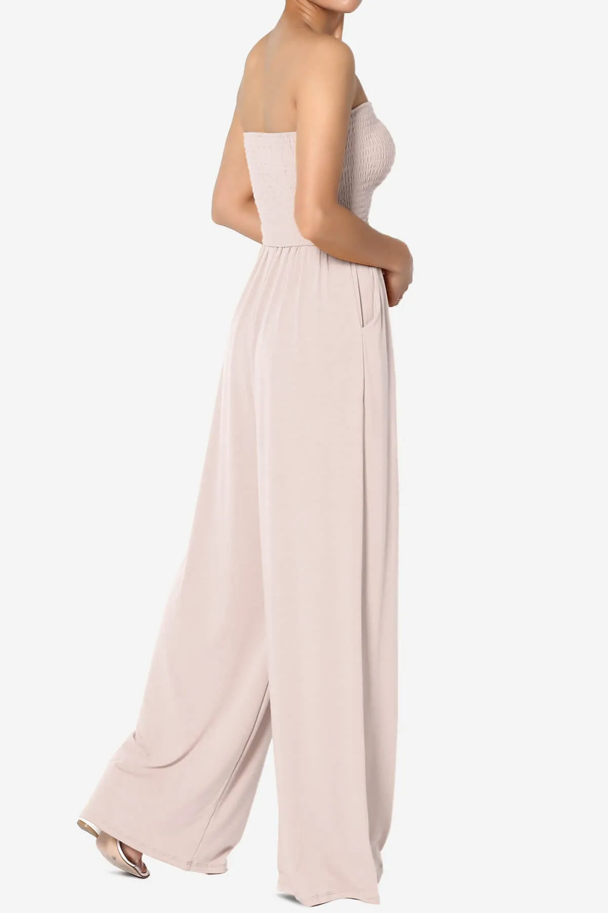 Jaklin Strapless Wide Leg Jumpsuit