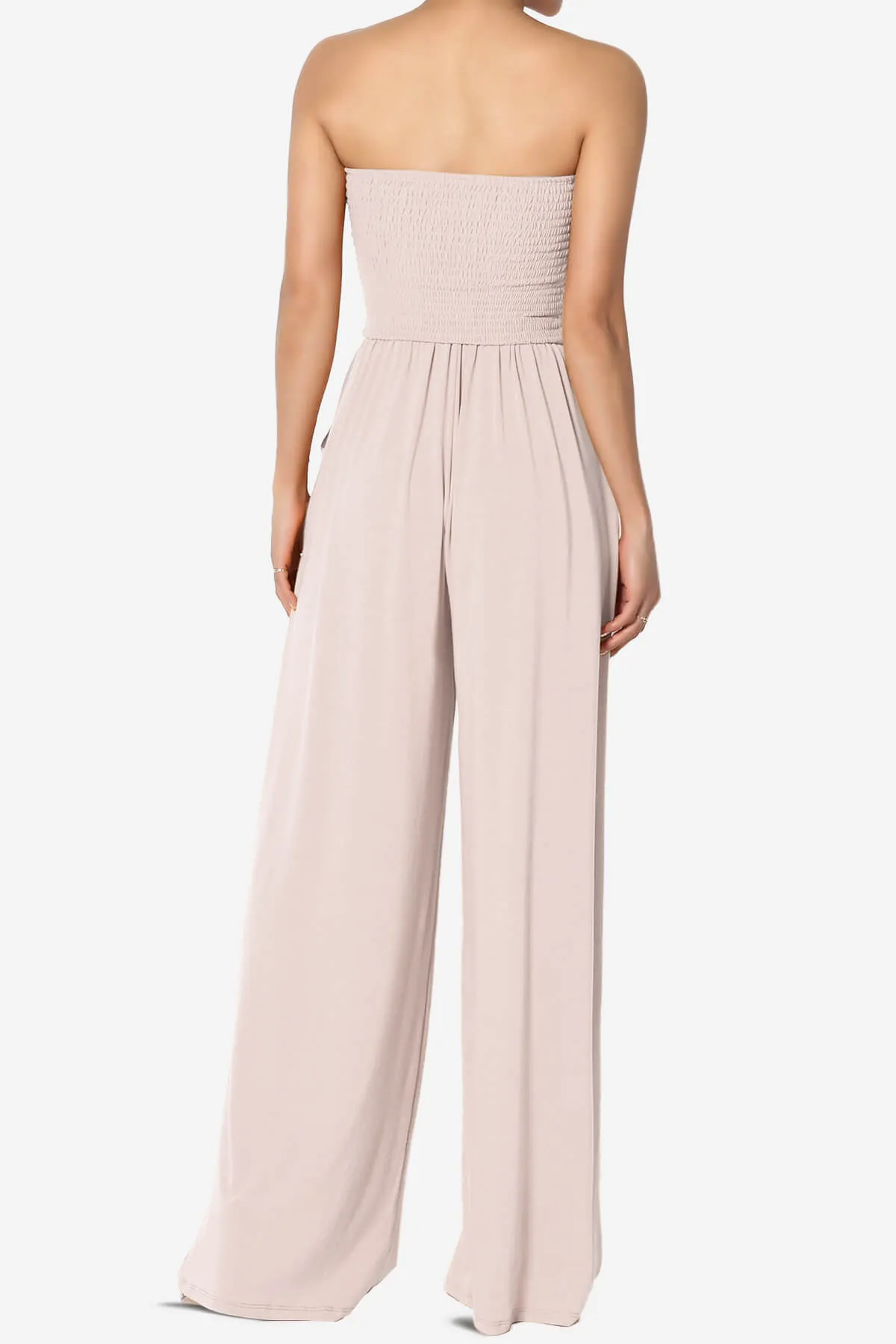 Jaklin Strapless Wide Leg Jumpsuit