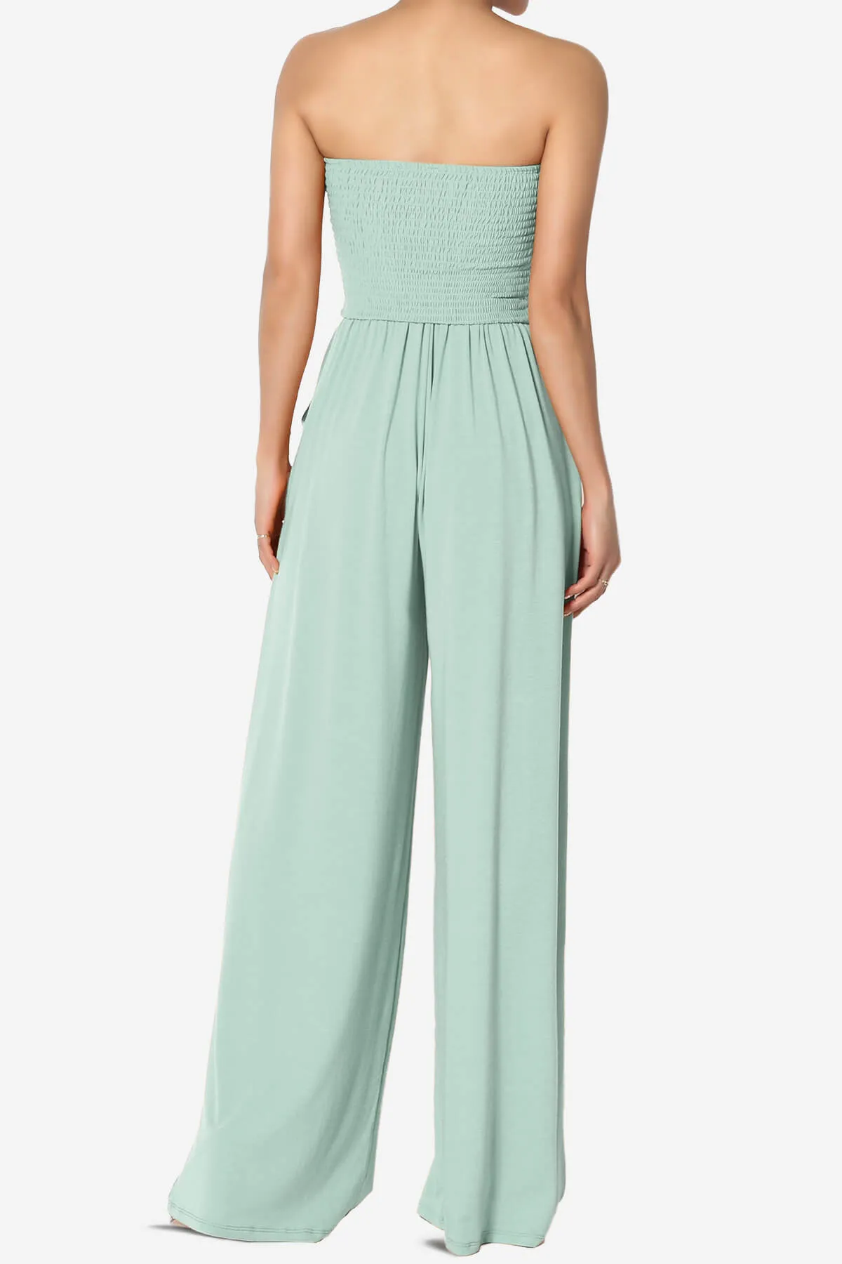 Jaklin Strapless Wide Leg Jumpsuit