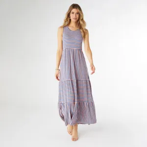 Janie Striped Tiered Maxi Dress