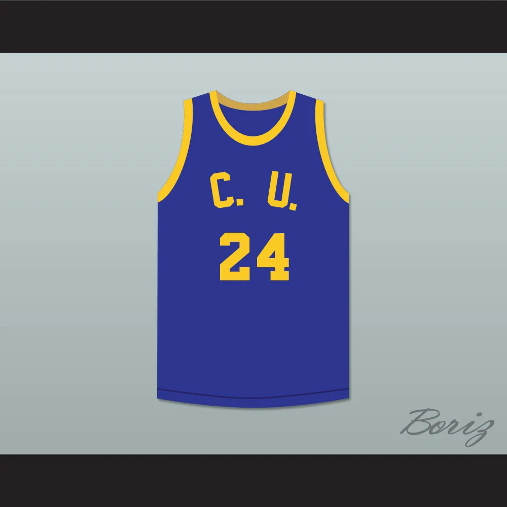 Karavas 24 Cadwallader University Blue Basketball Jersey Fast Break