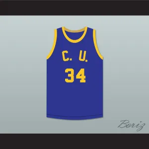 Krebs 34 Cadwallader University Blue Basketball Jersey Fast Break