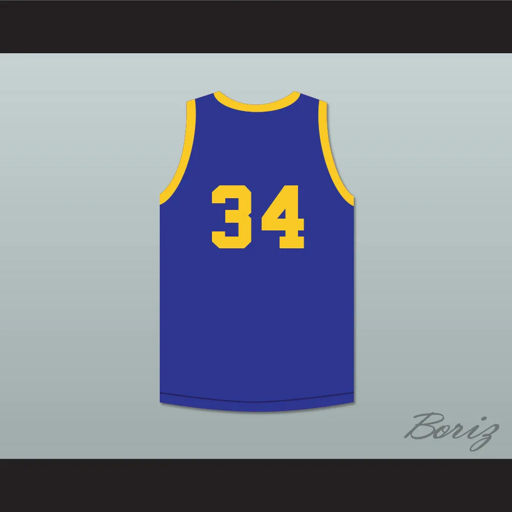 Krebs 34 Cadwallader University Blue Basketball Jersey Fast Break