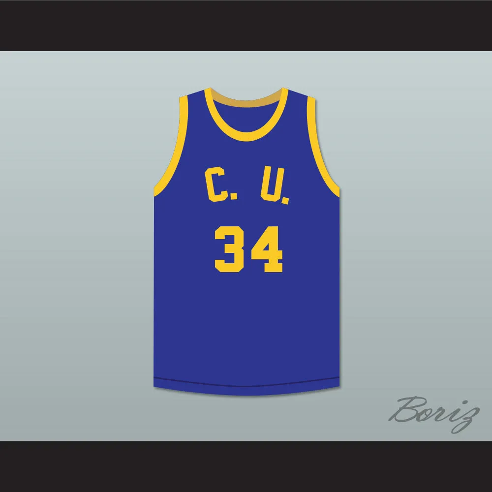 Krebs 34 Cadwallader University Blue Basketball Jersey Fast Break
