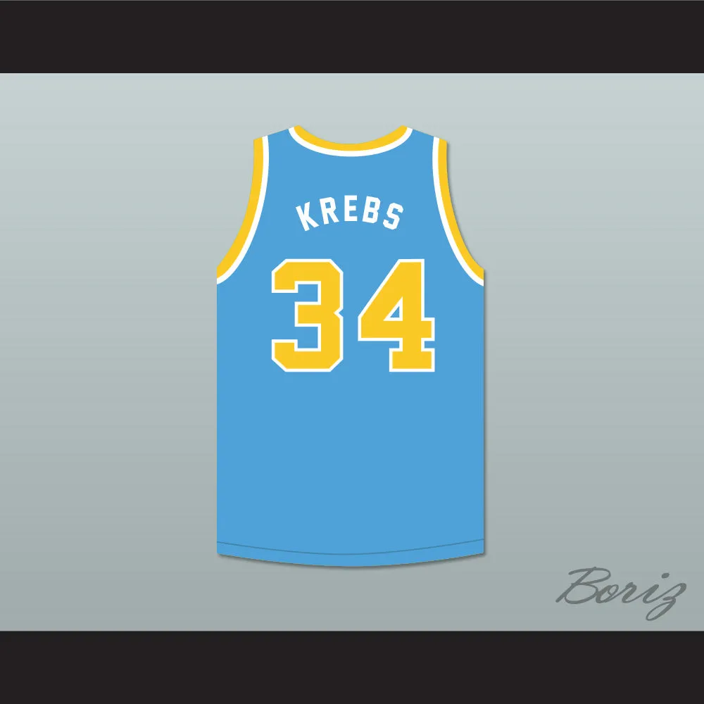 Krebs 34 Cadwallader University Light Blue Basketball Jersey Fast Break