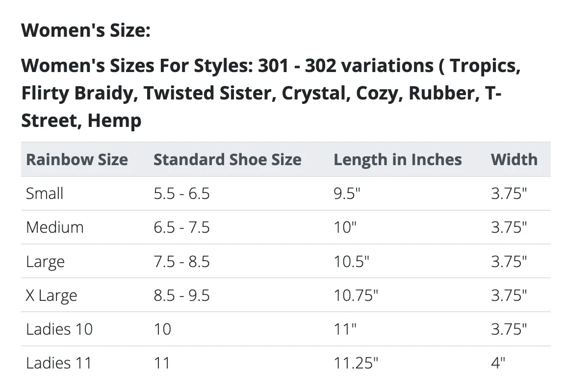 Ladies Natural Hemp Rainbows
