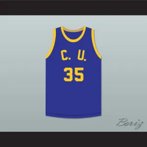 Leroy "Hustler" Monroe 35 Cadwallader University Blue Basketball Jersey Fast Break