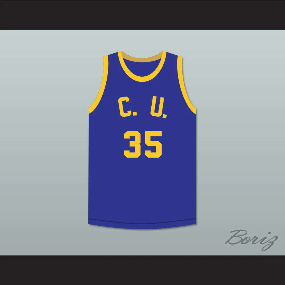 Leroy "Hustler" Monroe 35 Cadwallader University Blue Basketball Jersey Fast Break
