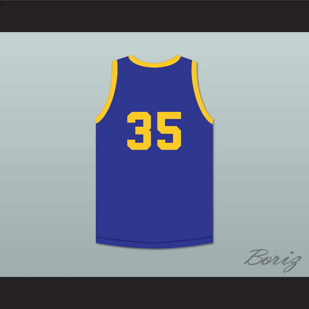 Leroy "Hustler" Monroe 35 Cadwallader University Blue Basketball Jersey Fast Break