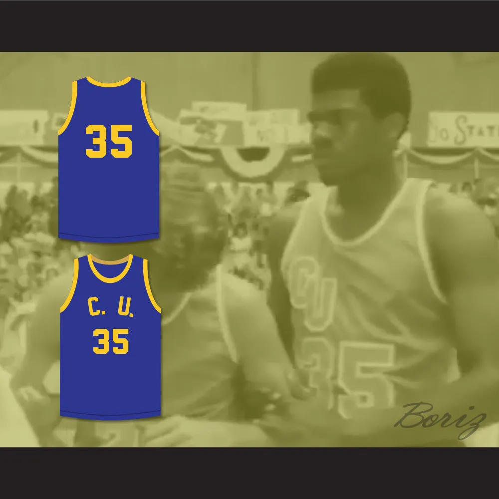 Leroy "Hustler" Monroe 35 Cadwallader University Blue Basketball Jersey Fast Break