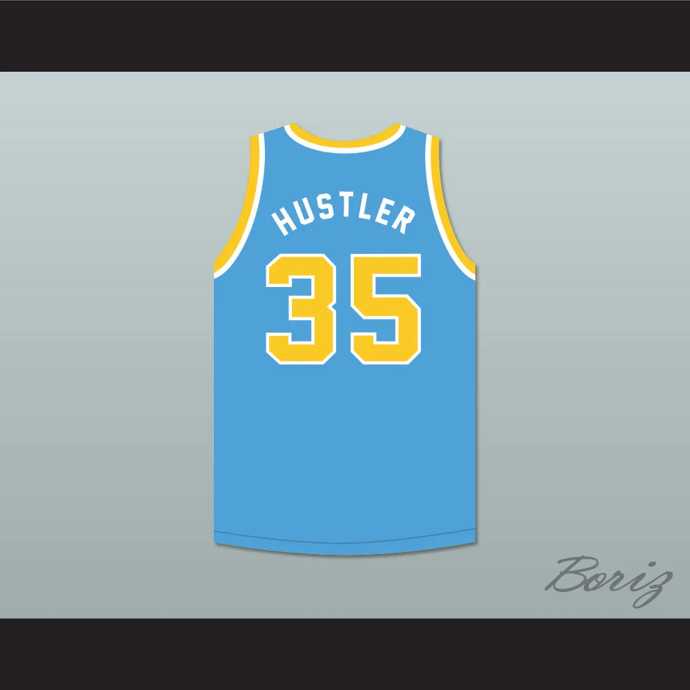 Leroy "Hustler" Monroe 35 Cadwallader University Light Blue Basketball Jersey Fast Break