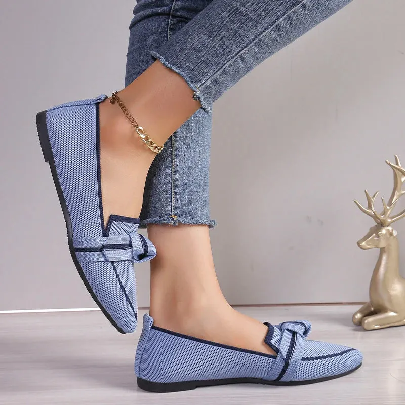 Loafers Ballet Flats - Pointed Toe, Barefoot Slip-On, Casual Low Heel, Luxury Brand Women's Shoes with Butterfly Design