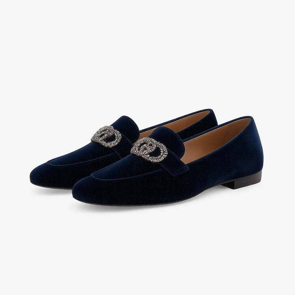 LumiNovi | The Chain Leather Loafers