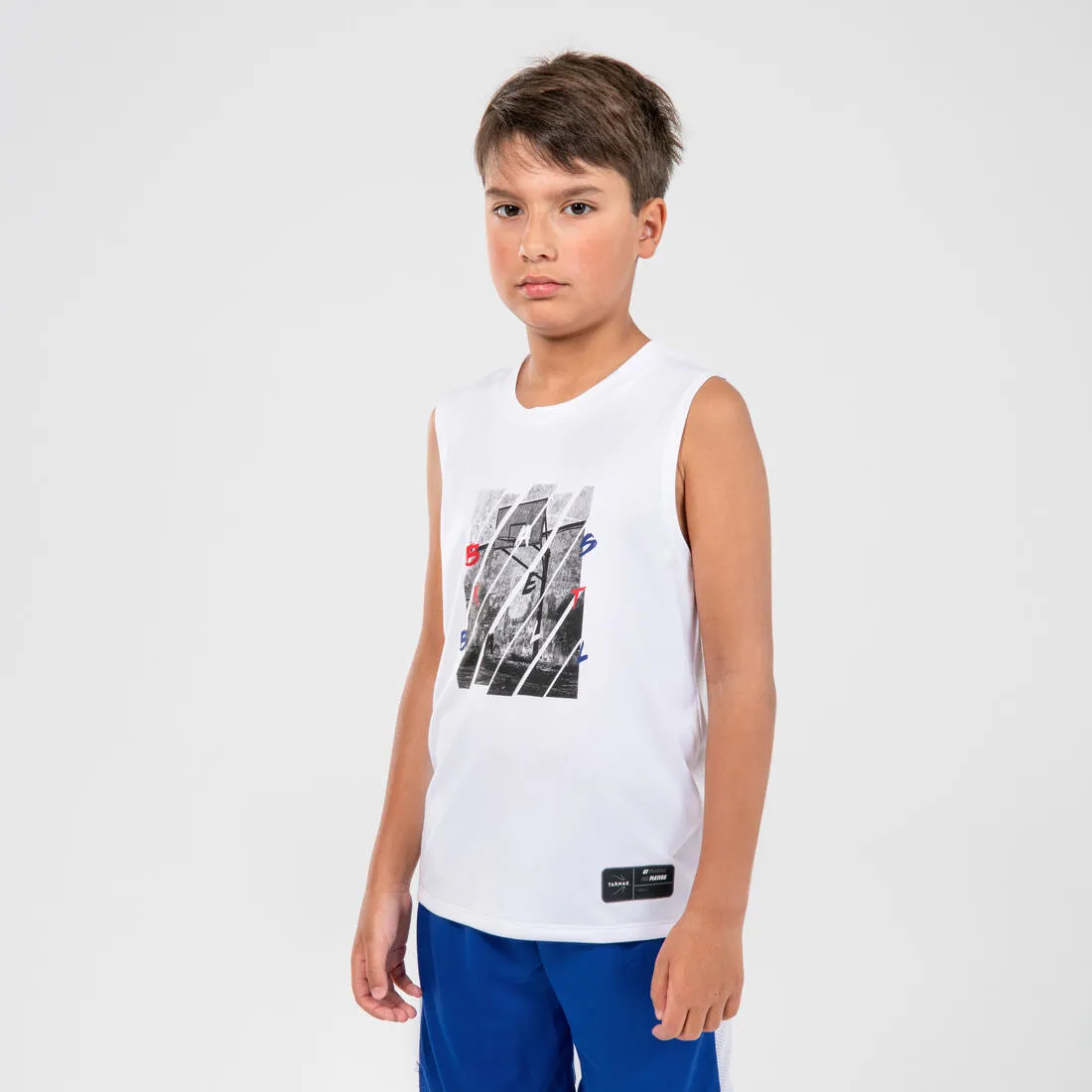 MAILLOT BASKETBALL SANS MANCHE ENFANT - TS500 FAST