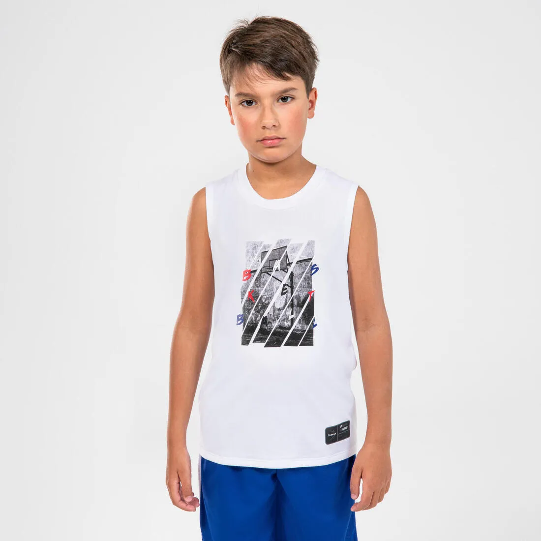 MAILLOT BASKETBALL SANS MANCHE ENFANT - TS500 FAST