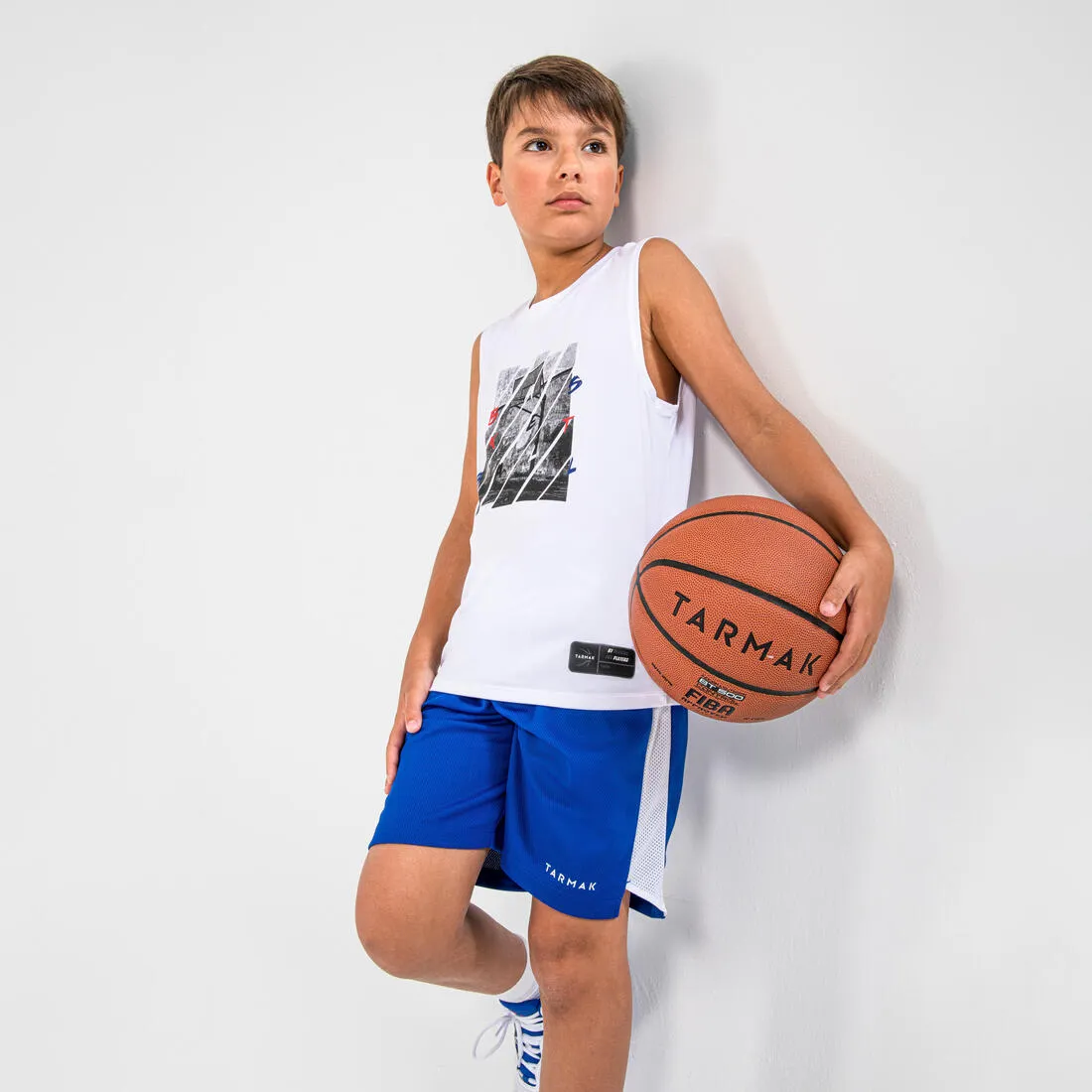 MAILLOT BASKETBALL SANS MANCHE ENFANT - TS500 FAST