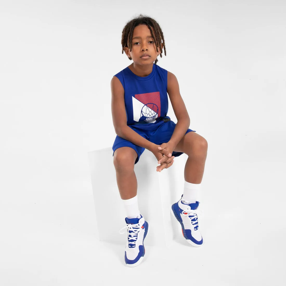 MAILLOT BASKETBALL SANS MANCHE ENFANT - TS500 FAST