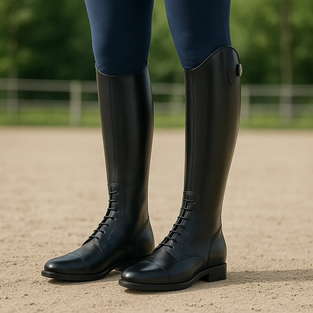Mason | Women Equestrian Riding Boots Retro PU Leather Knight Boots