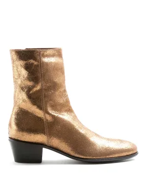 MATT Gold Leather Boots