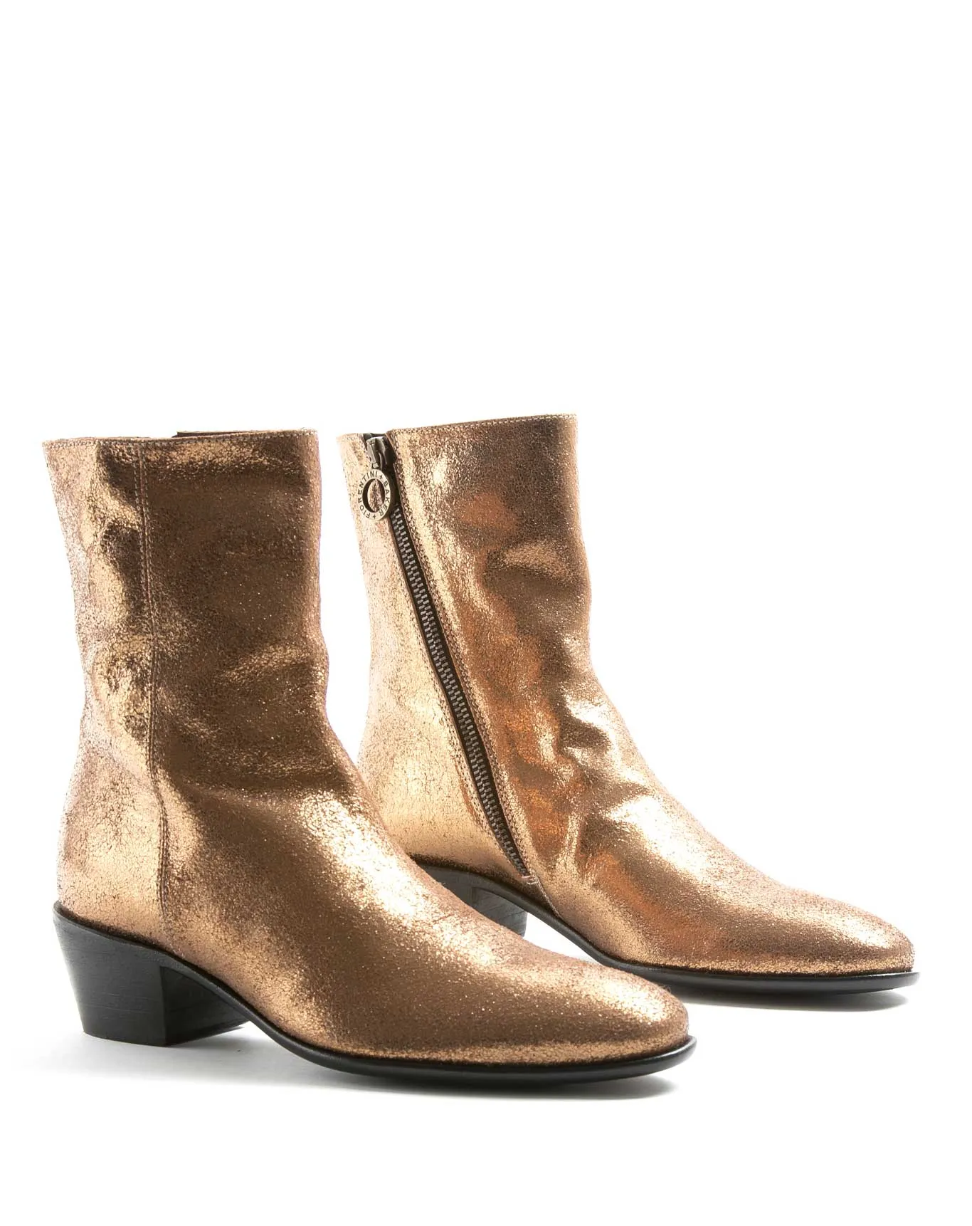 MATT Gold Leather Boots
