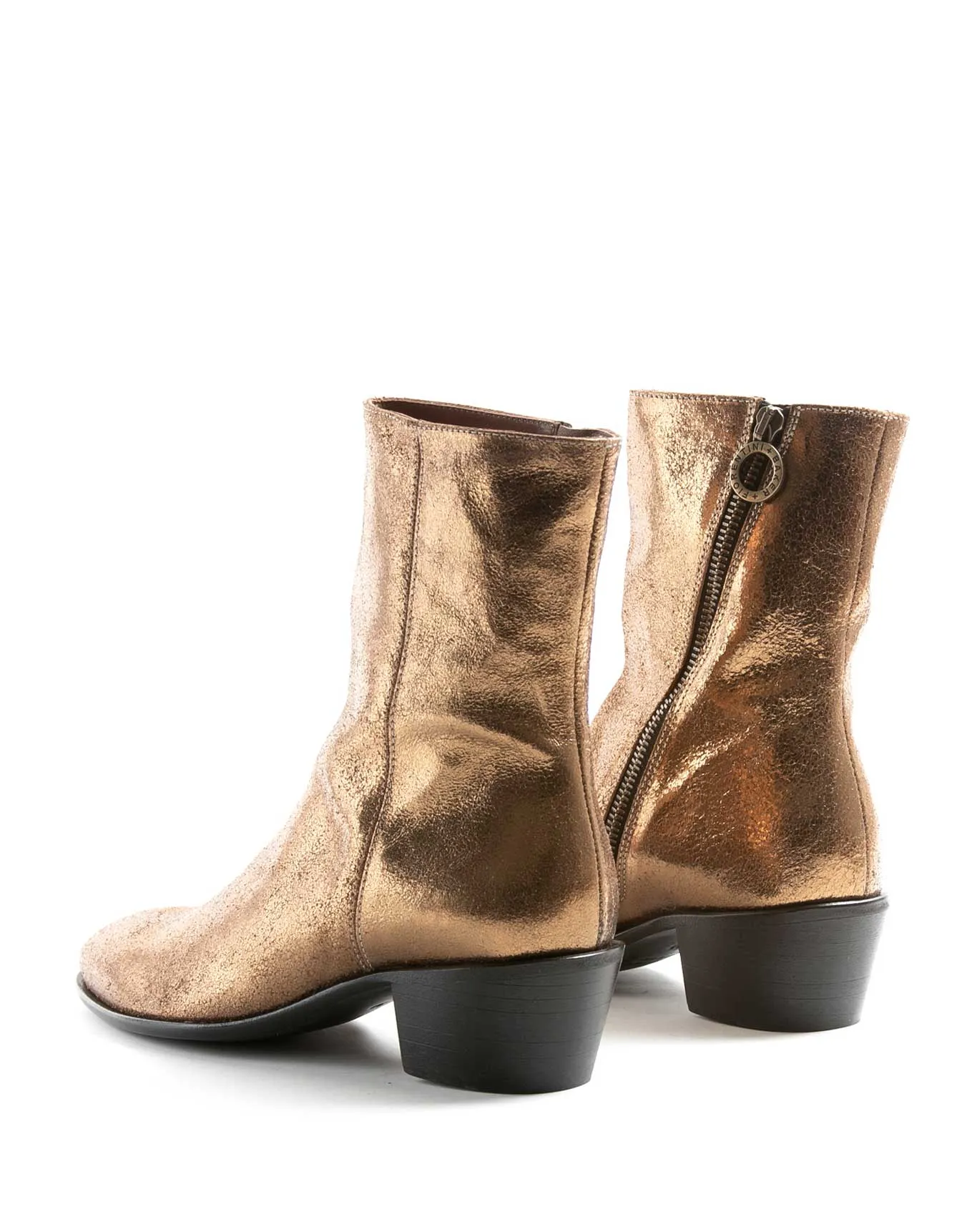 MATT Gold Leather Boots