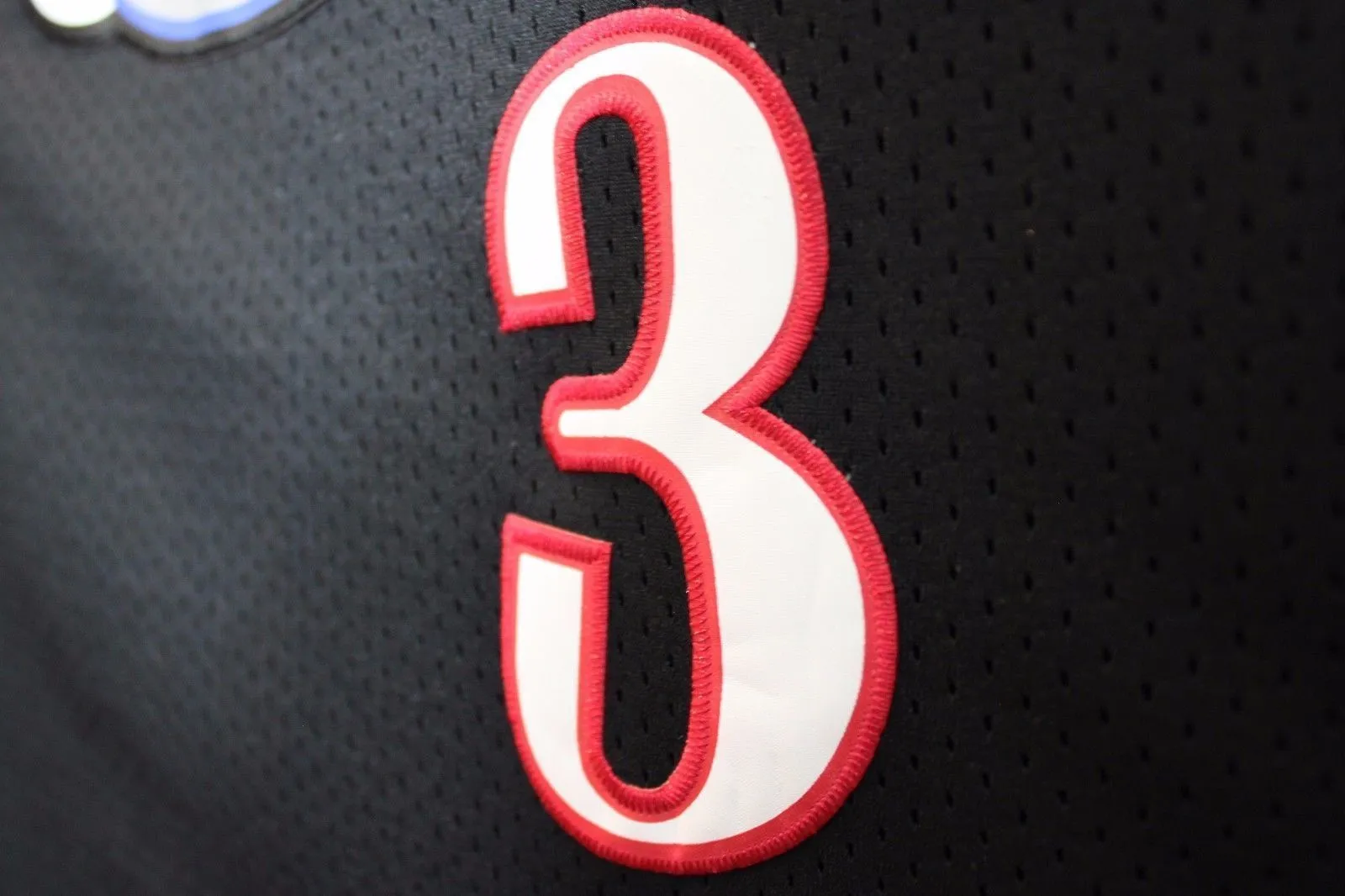 Men 3 Allen Iverson Jersey Black Philadelphia 76ers Throwback Swingman