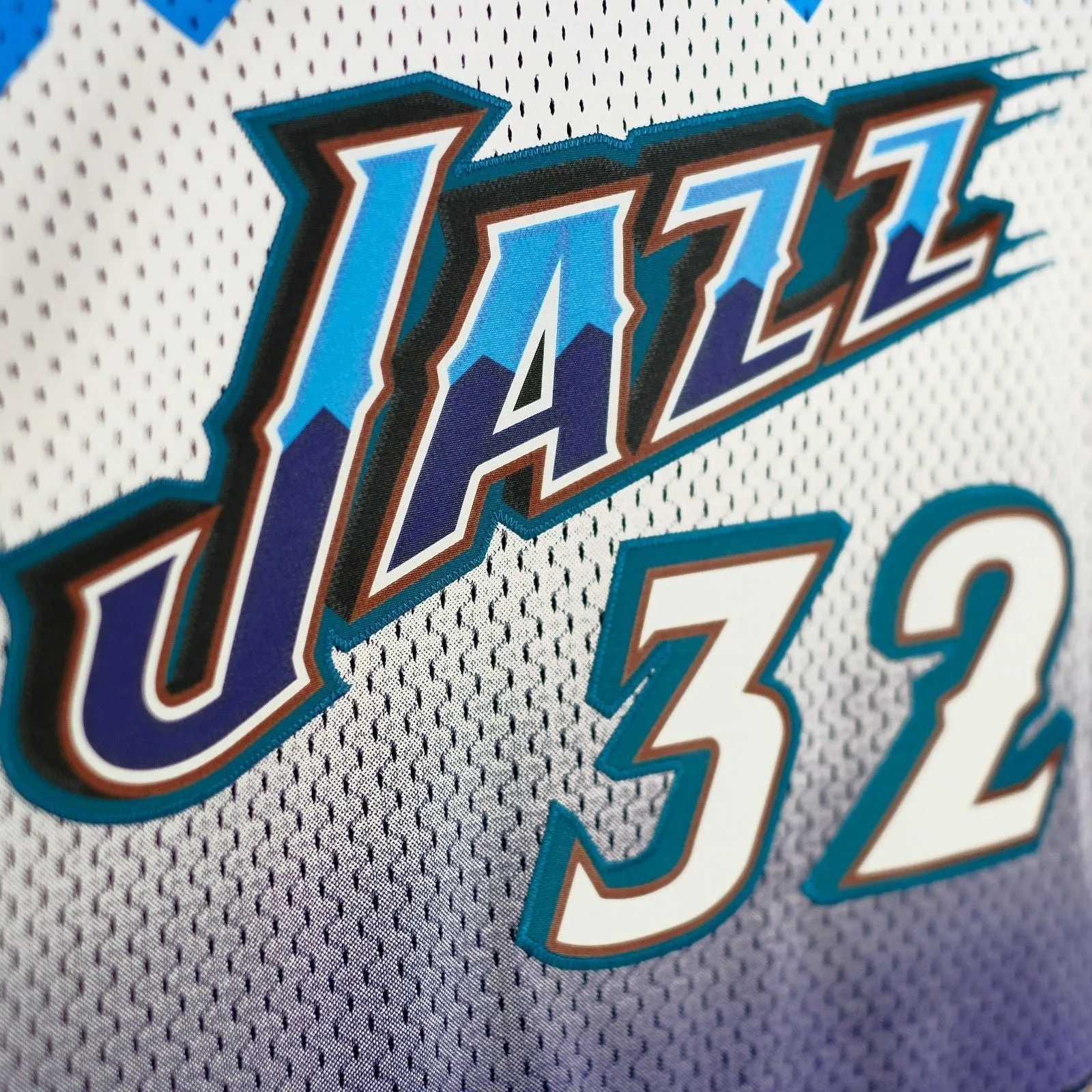 Men 32 Karl Malone Jersey Blue Utah Jazz Jersey Swingman Hardwood Classics