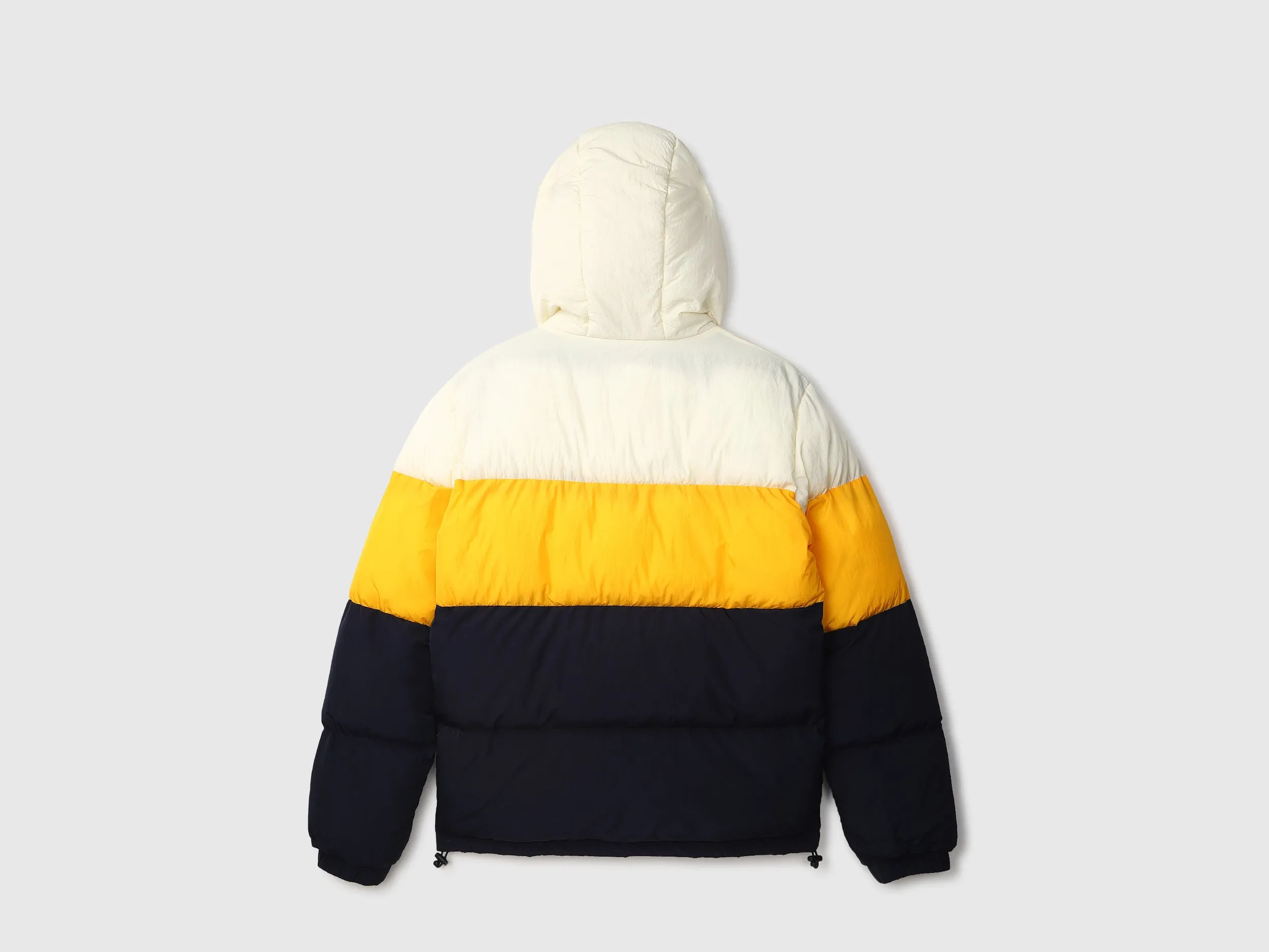 Men Colorblocked Hooded Jacket