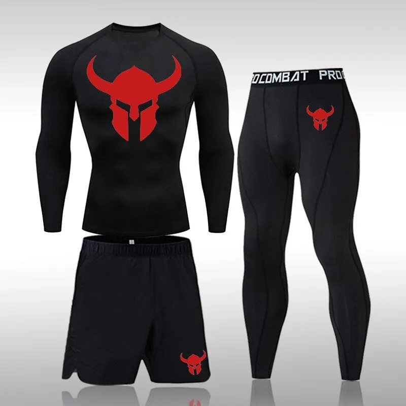 Men's Fitness Short Sleeve Quick Dry Top Fitness Suit