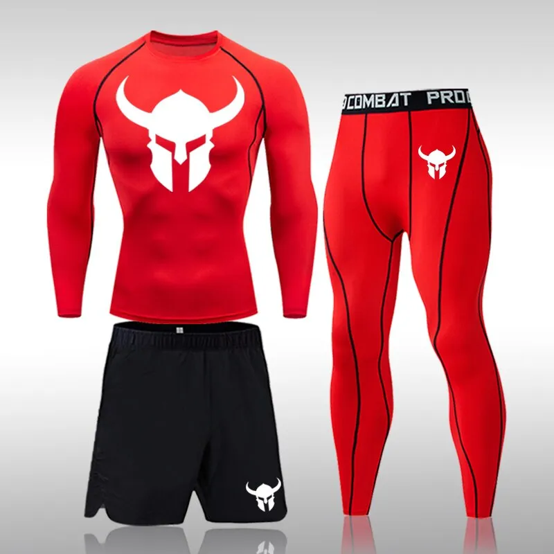 Men's Fitness Short Sleeve Quick Dry Top Fitness Suit