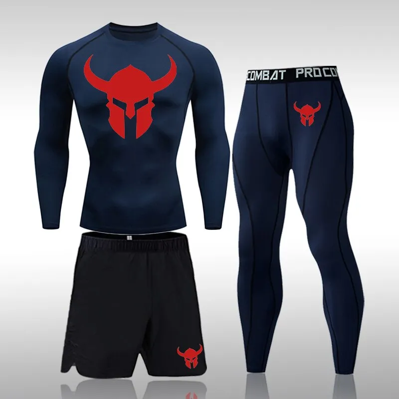 Men's Fitness Short Sleeve Quick Dry Top Fitness Suit