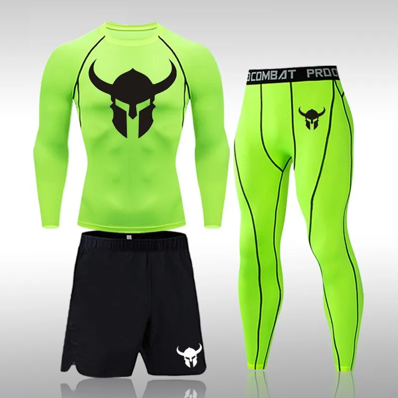 Men's Fitness Short Sleeve Quick Dry Top Fitness Suit