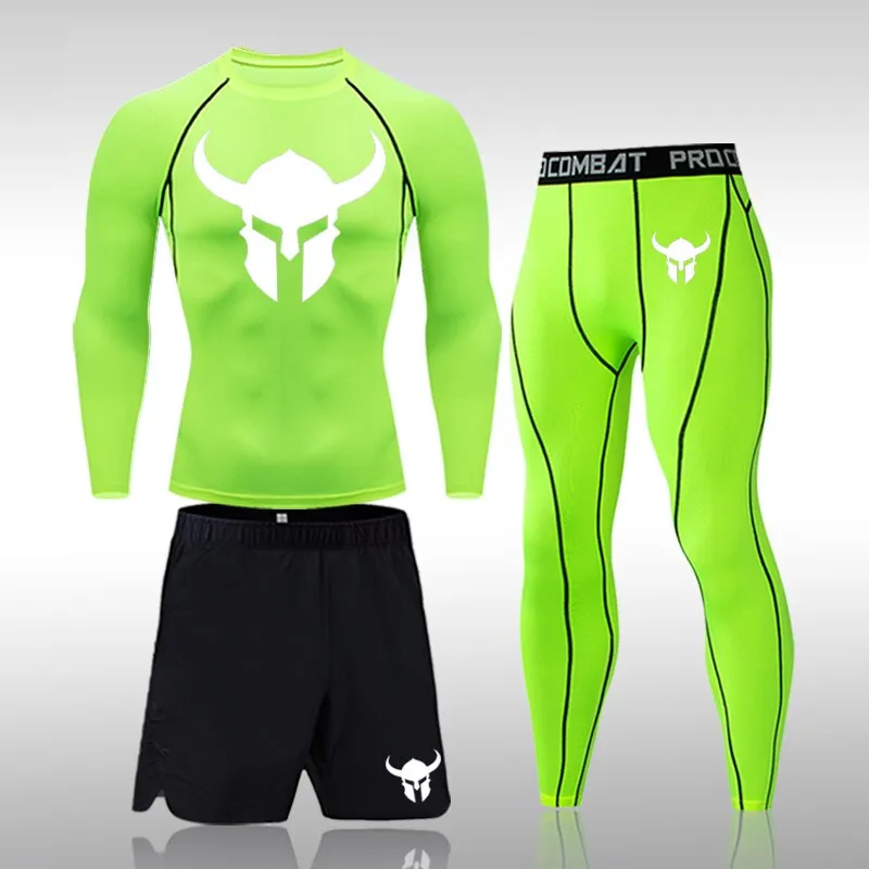 Men's Fitness Short Sleeve Quick Dry Top Fitness Suit
