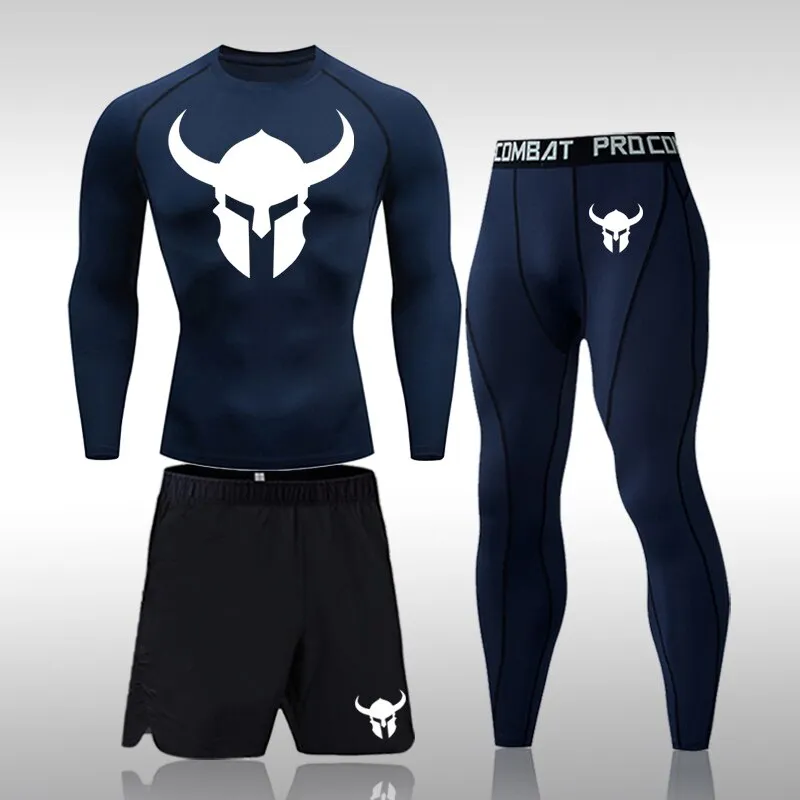 Men's Fitness Short Sleeve Quick Dry Top Fitness Suit