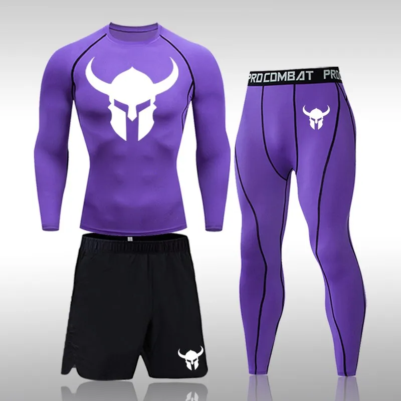 Men's Fitness Short Sleeve Quick Dry Top Fitness Suit