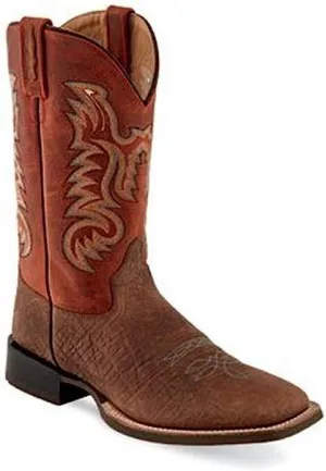 Men's Old West Broad Toe Square Boot