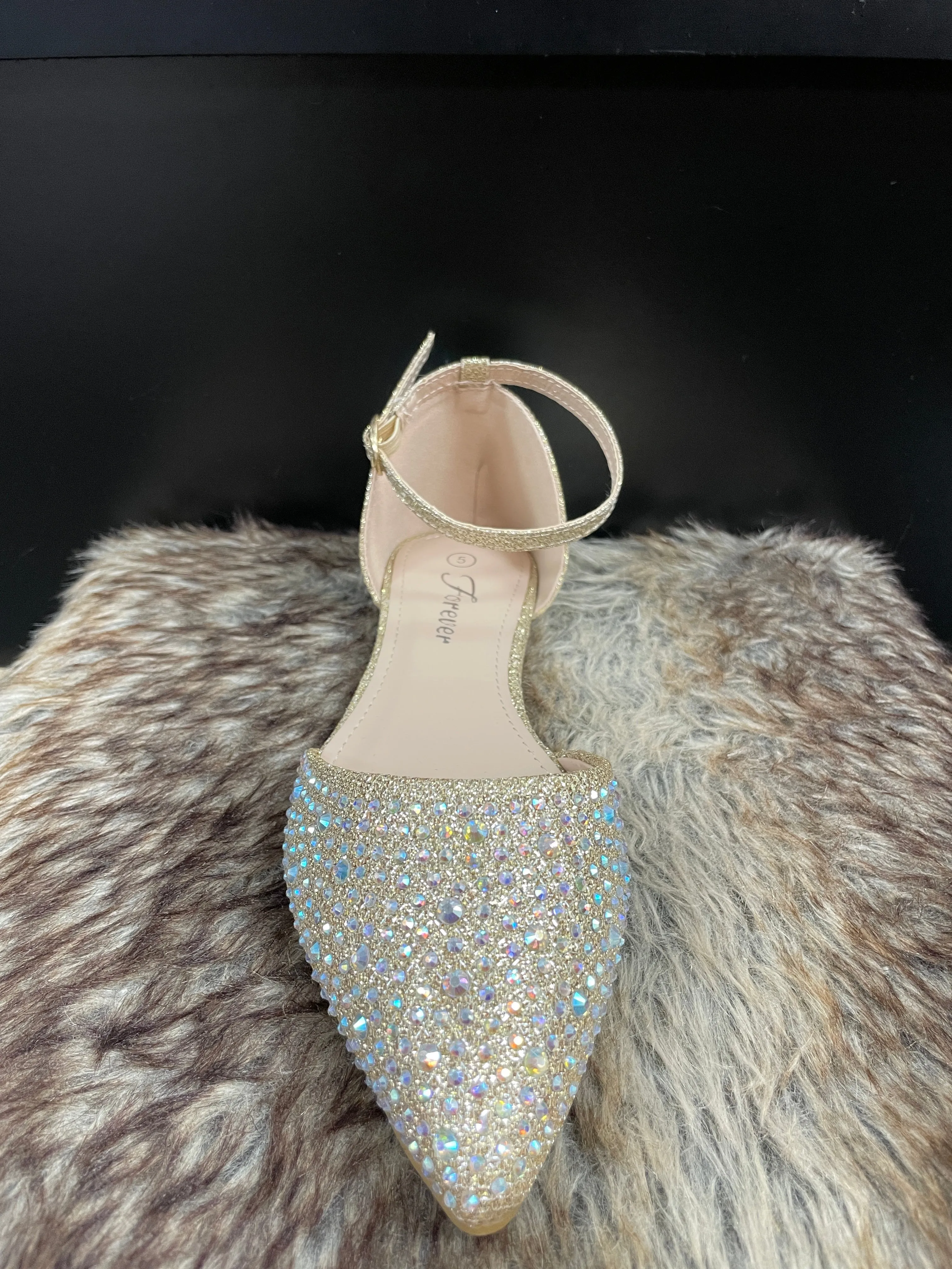 Michelle Gold RhineStone Flats