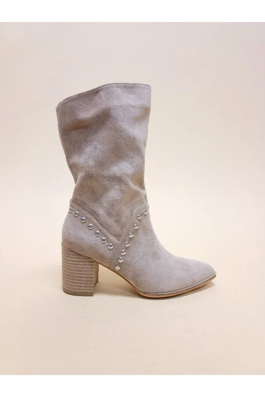 Midi Boots With Studs