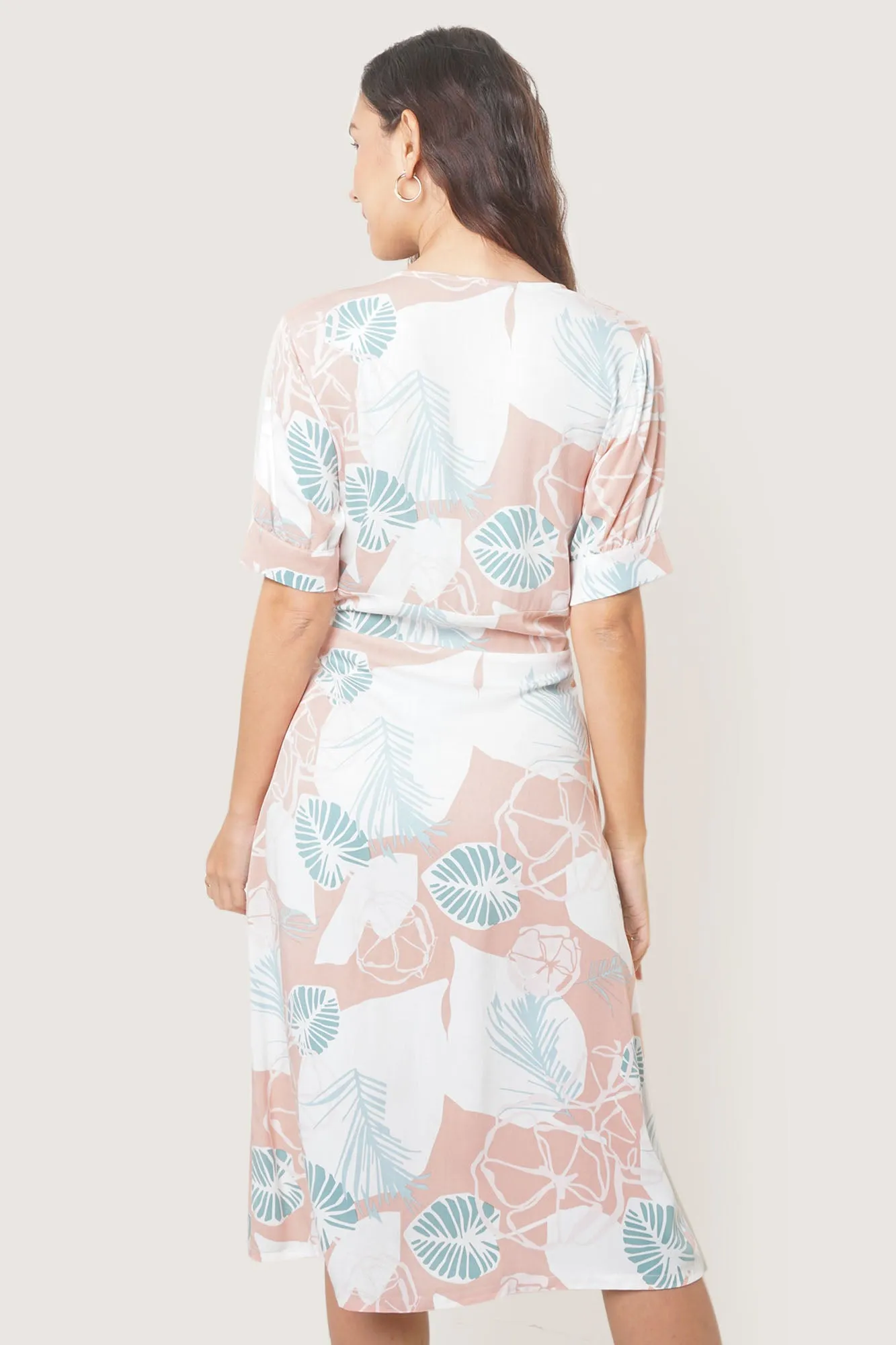 Midi Fit & Flare Dress With All-Over Print