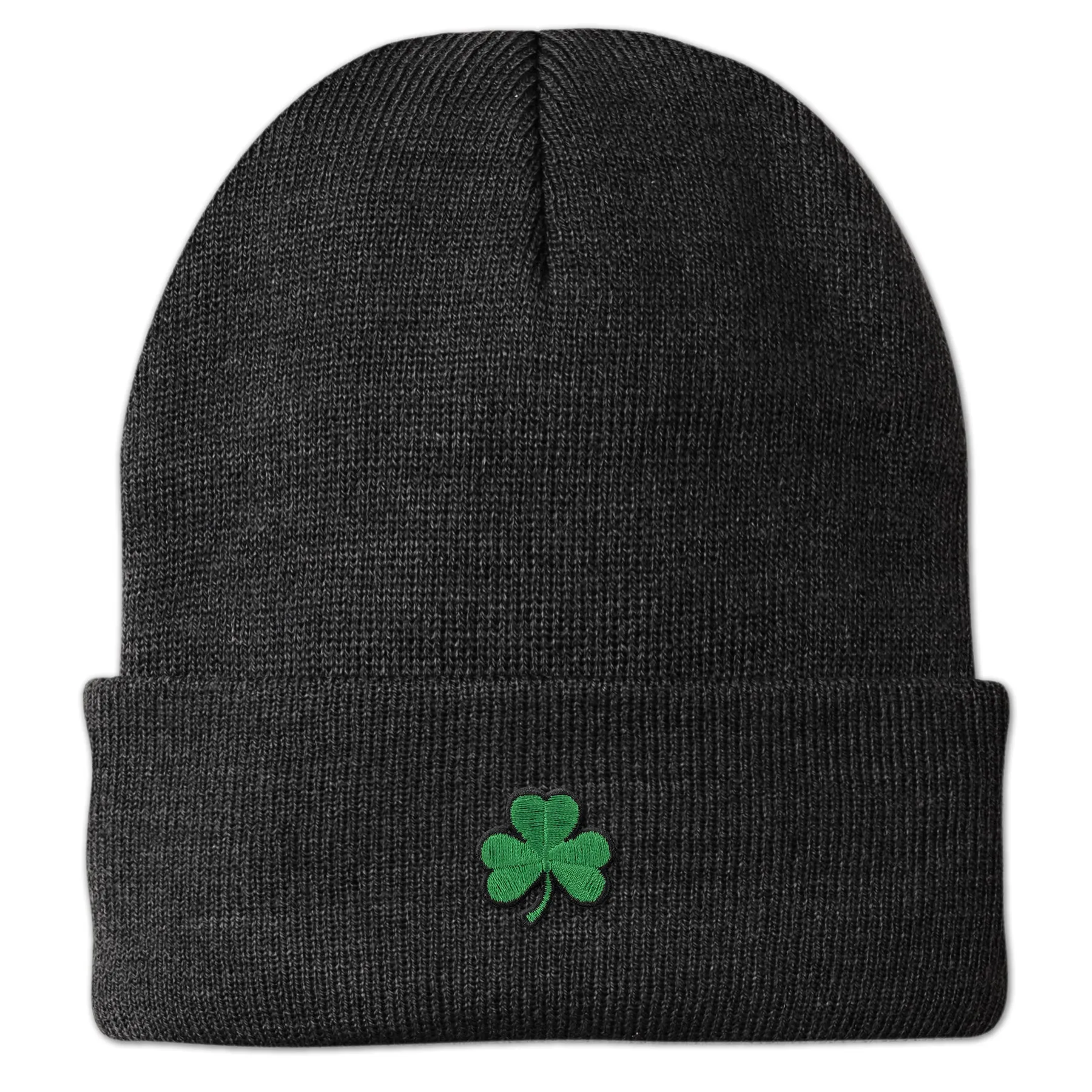 Mini Shamrock Embroidered Cuff Knit