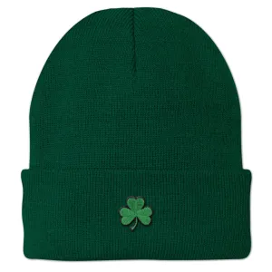Mini Shamrock Embroidered Cuff Knit