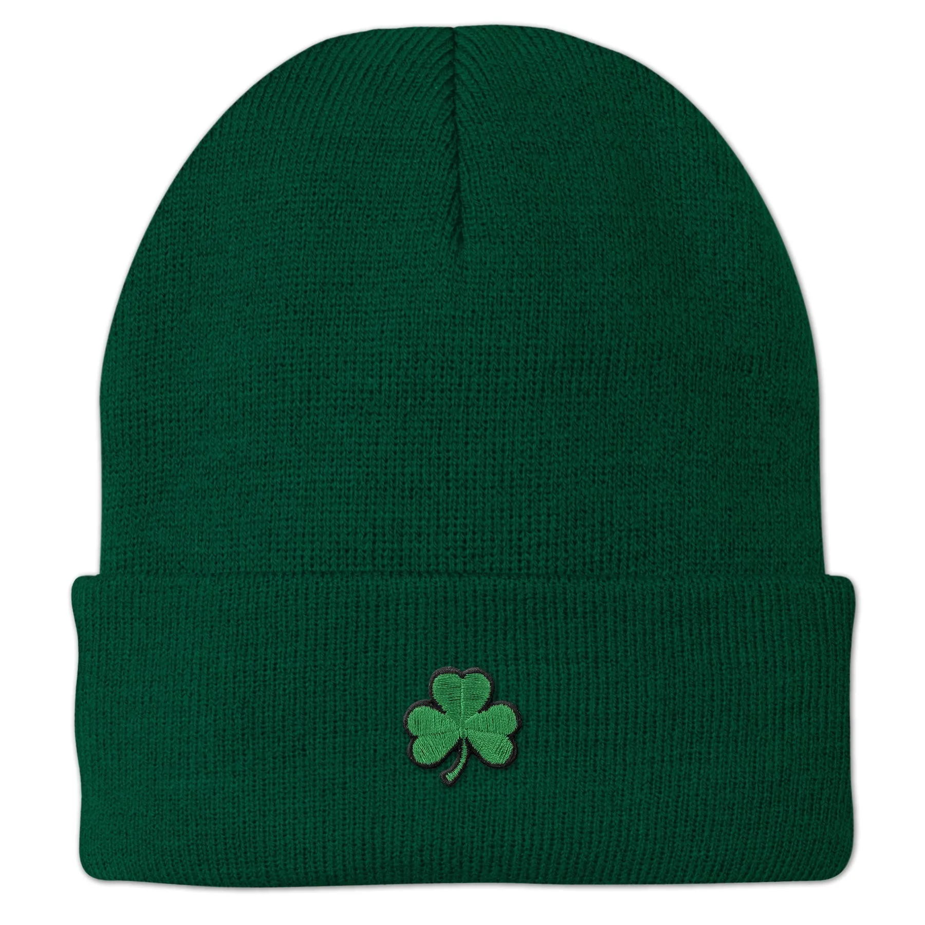 Mini Shamrock Embroidered Cuff Knit
