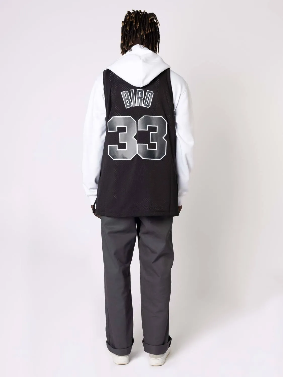 MITCHELL & NESS LARRY BIRD BOSTON CELTICS WHITE LOGO SWINGMAN JERSEY