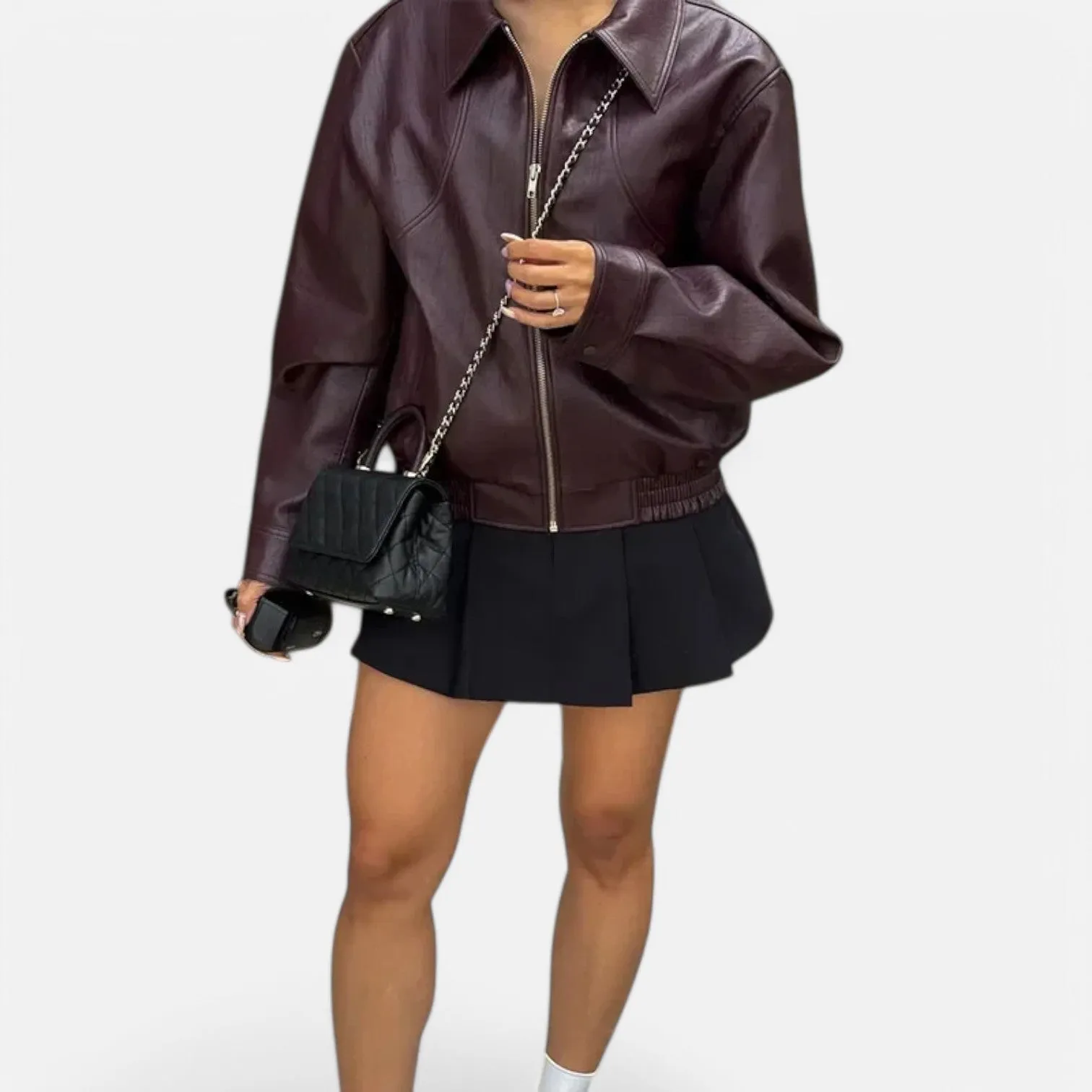 Monacogents | Vintage Short Women's Leather Jacket