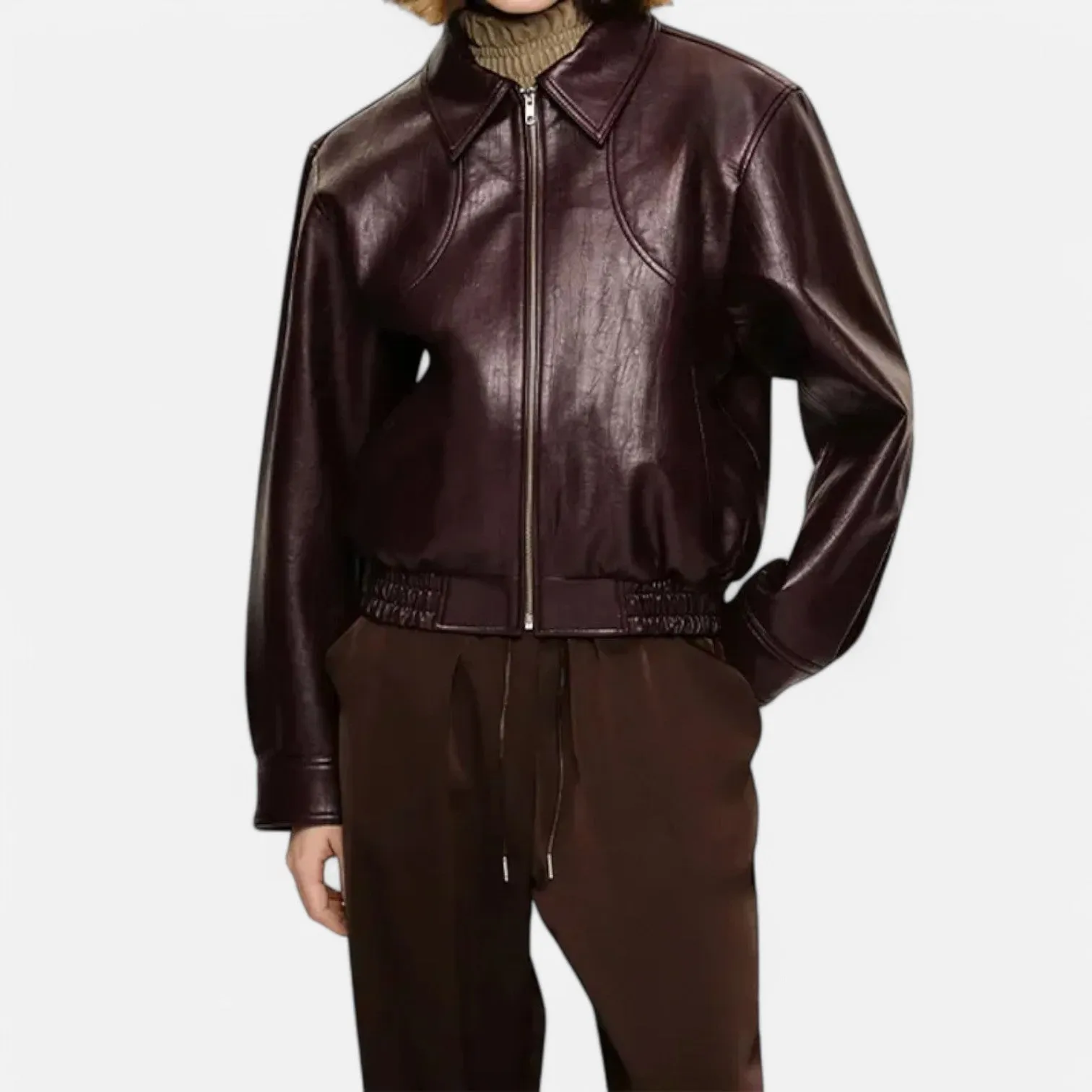 Monacogents | Vintage Short Women's Leather Jacket