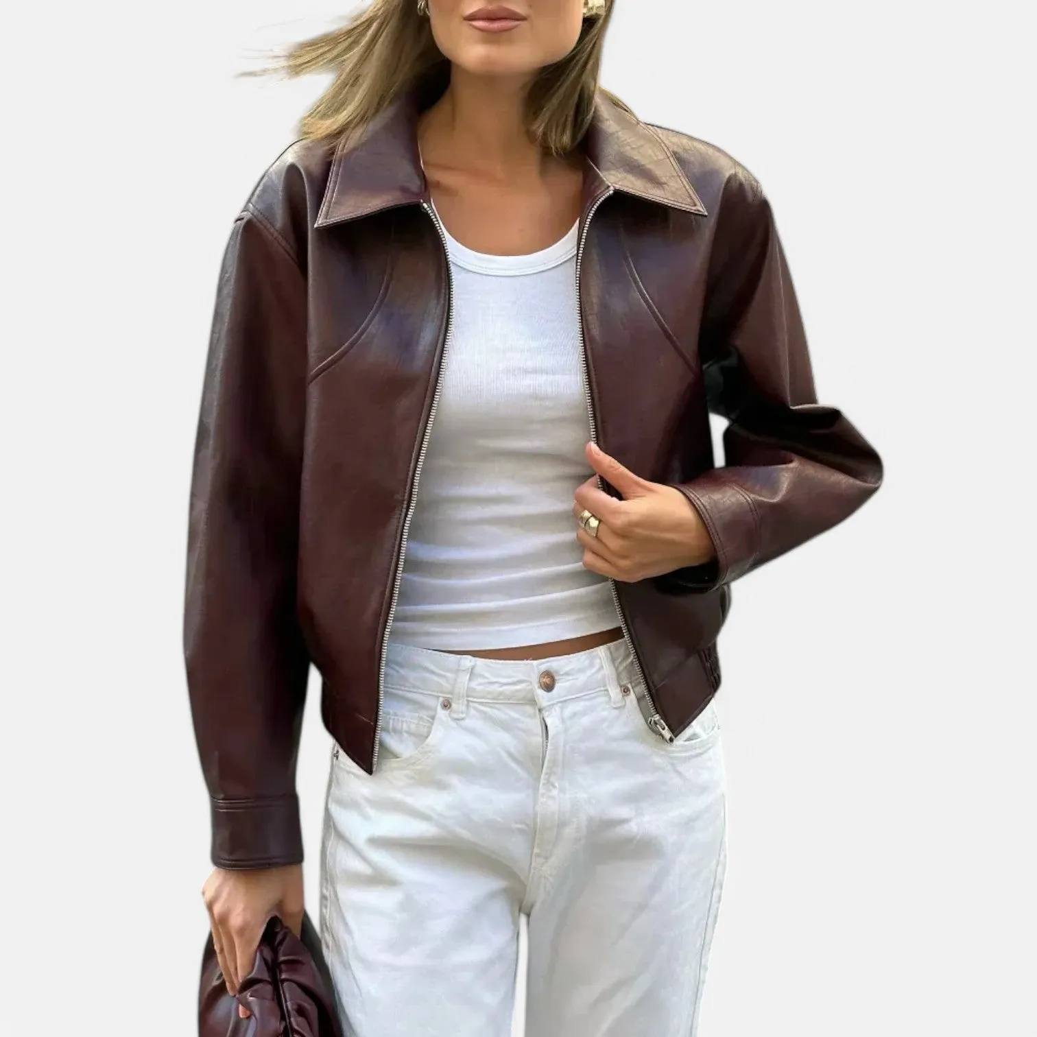 Monacogents | Vintage Short Women's Leather Jacket