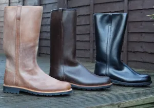 Nebo Long Wellington Leather Boots