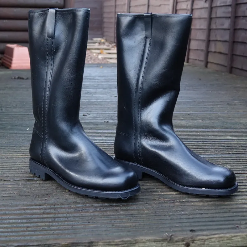 Nebo Long Wellington Leather Boots